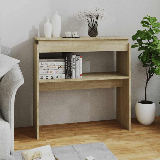 Tavolino Consolle Rovere Sonoma 80x30x80cm in Legno Multistrato - homemem39