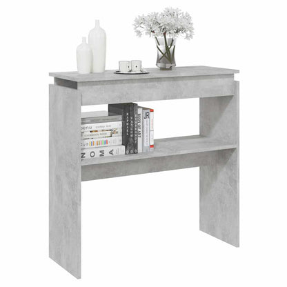 Tavolino Consolle Grigio Cemento 80x30x80cm Legno Multistrato - homemem39