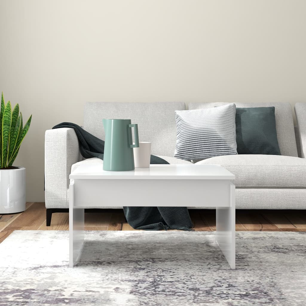 Tavolino da Salotto Bianco 68x50x38 cm Legno Multistrato | homemem39