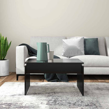 Tavolino da Salotto Nero 68x50x38 cm Legno Multistrato | homemem39