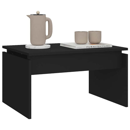 Tavolino da Salotto Nero 68x50x38 cm Legno Multistrato