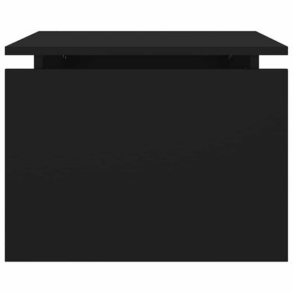 Tavolino da Salotto Nero 68x50x38 cm Legno Multistrato