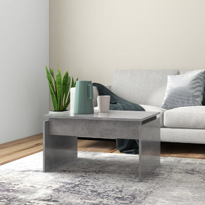 Tavolino da Salotto Grigio Cemento 68x50x38cm Legno Multistrato | homemem39