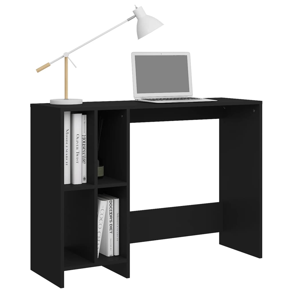 Scrivania per Portatile Nera 102,5x35x75 cm Legno Multistrato - homemem39