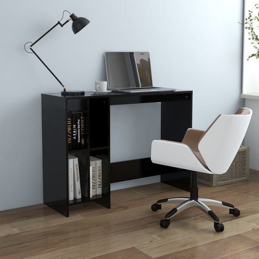 Scrivania per Portatile Nera 102,5x35x75 cm Legno Multistrato - homemem39