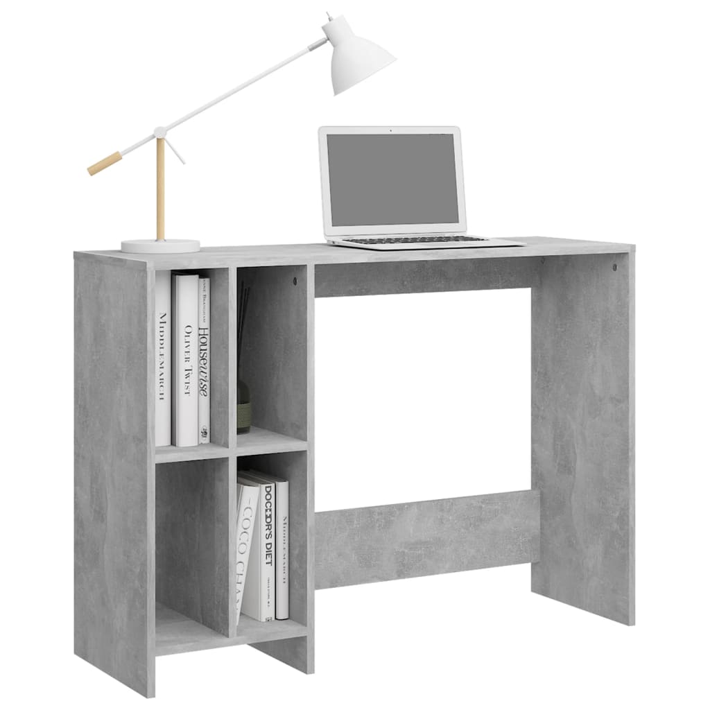 Scrivania Portatile Grigio Cemento 102,5x35x75 cm Multistrato - homemem39
