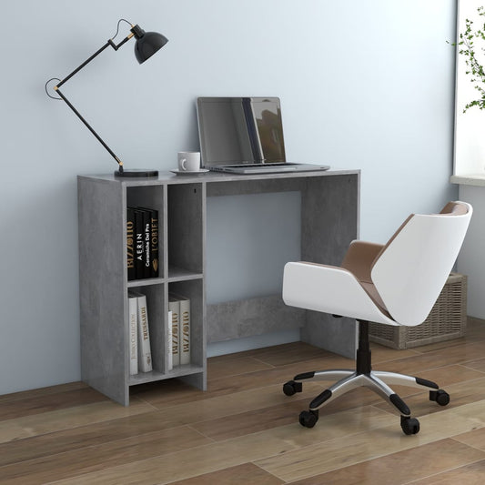 Scrivania Portatile Grigio Cemento 102,5x35x75 cm Multistrato - homemem39