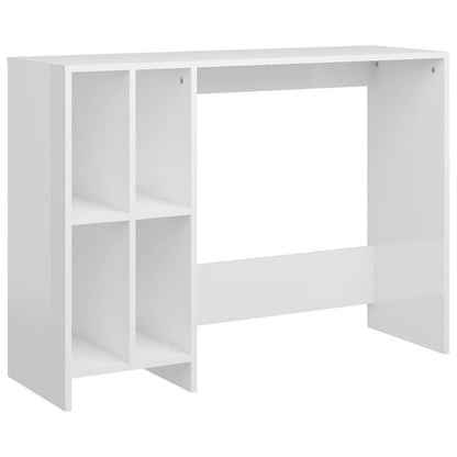 Scrivania Portatile Bianco Lucido 102,5x35x75 cm Multistrato - homemem39