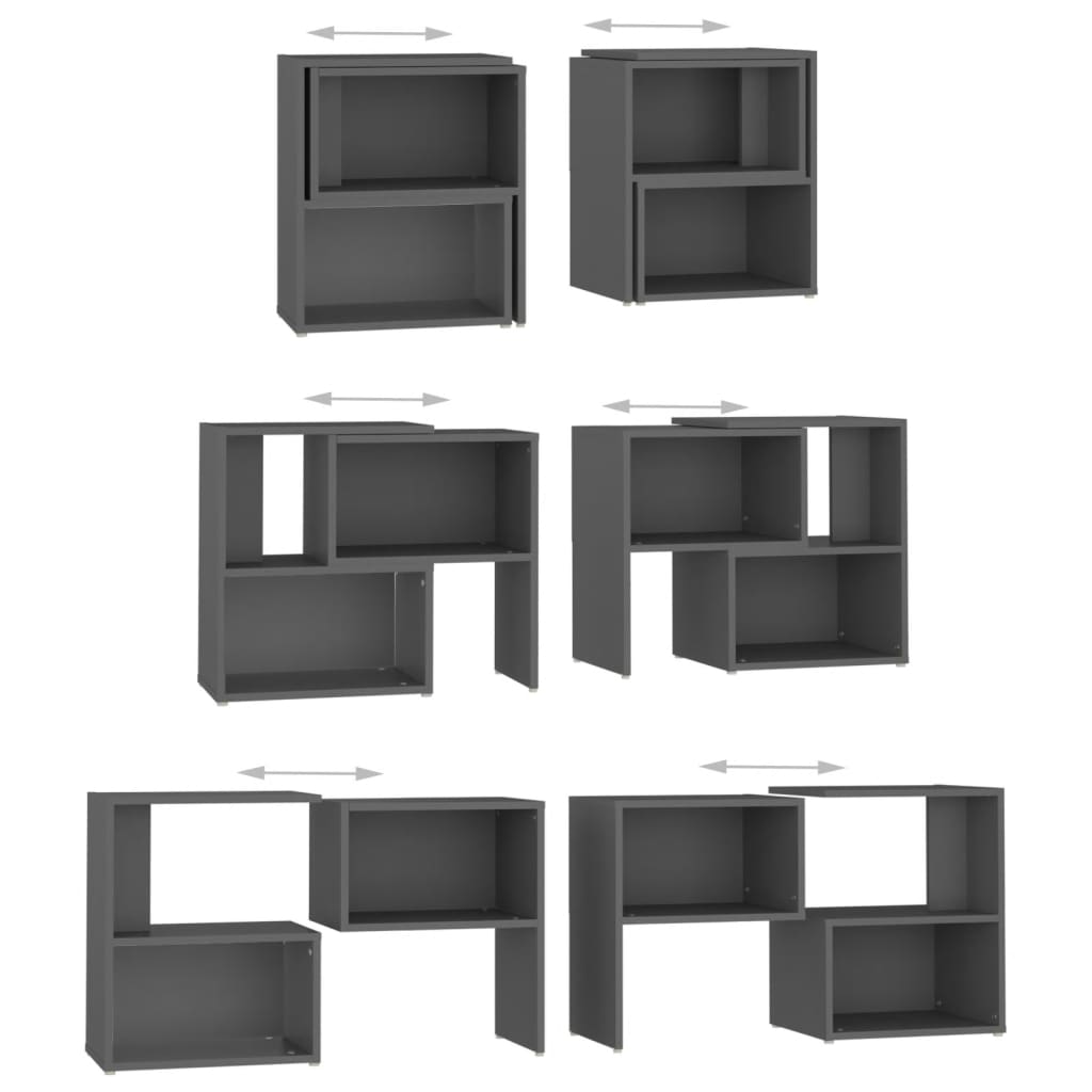 Mobile TV Grigio 104x30x52 cm in Legno Multistrato - homemem39