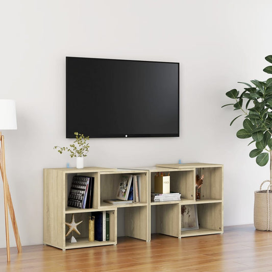 Mobile TV Rovere Sonoma 104x30x52 cm in Legno Multistrato - homemem39
