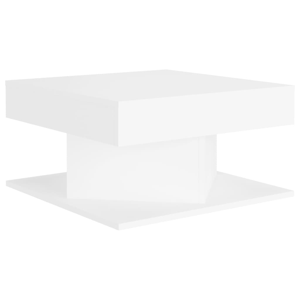 Tavolino da Salotto Bianco 57x57x30 cm in Legno Multistrato | homemem39