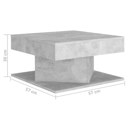 Tavolino da Salotto Grigio Cemento 57x57x30cm Legno Multistrato | homemem39