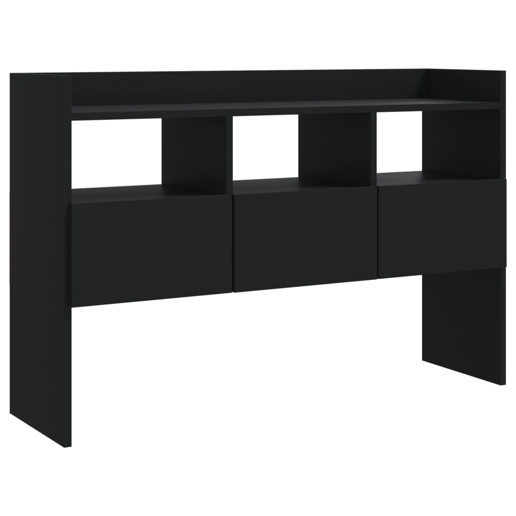 Credenza Nera 105x30x70 cm in Legno Multistrato - homemem39
