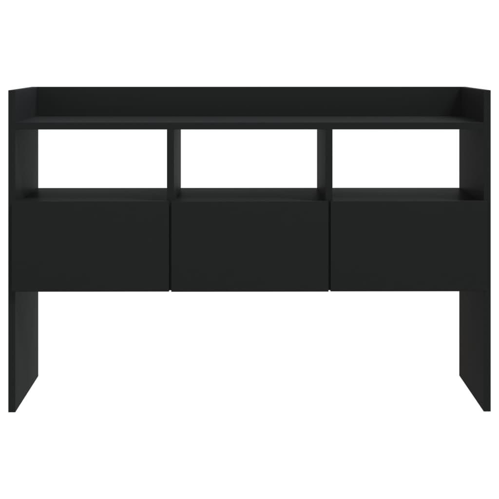 Credenza Nera 105x30x70 cm in Legno Multistrato - homemem39