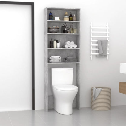 Mobile per Lavatrice Grigio Cemento 64x24x190 cm - homemem39