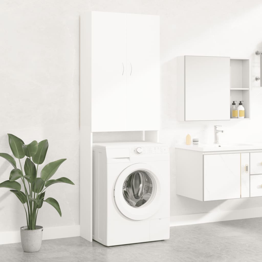 Mobile per Lavatrice Bianco 64x25,5x190 cm - homemem39