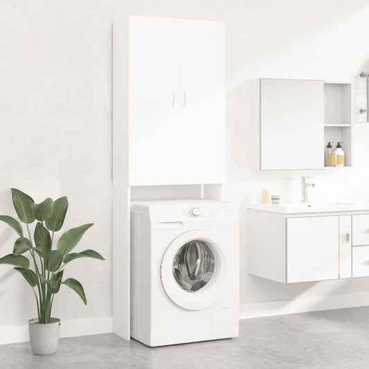 Mobile per Lavatrice Bianco 64x25,5x190 cm - homemem39