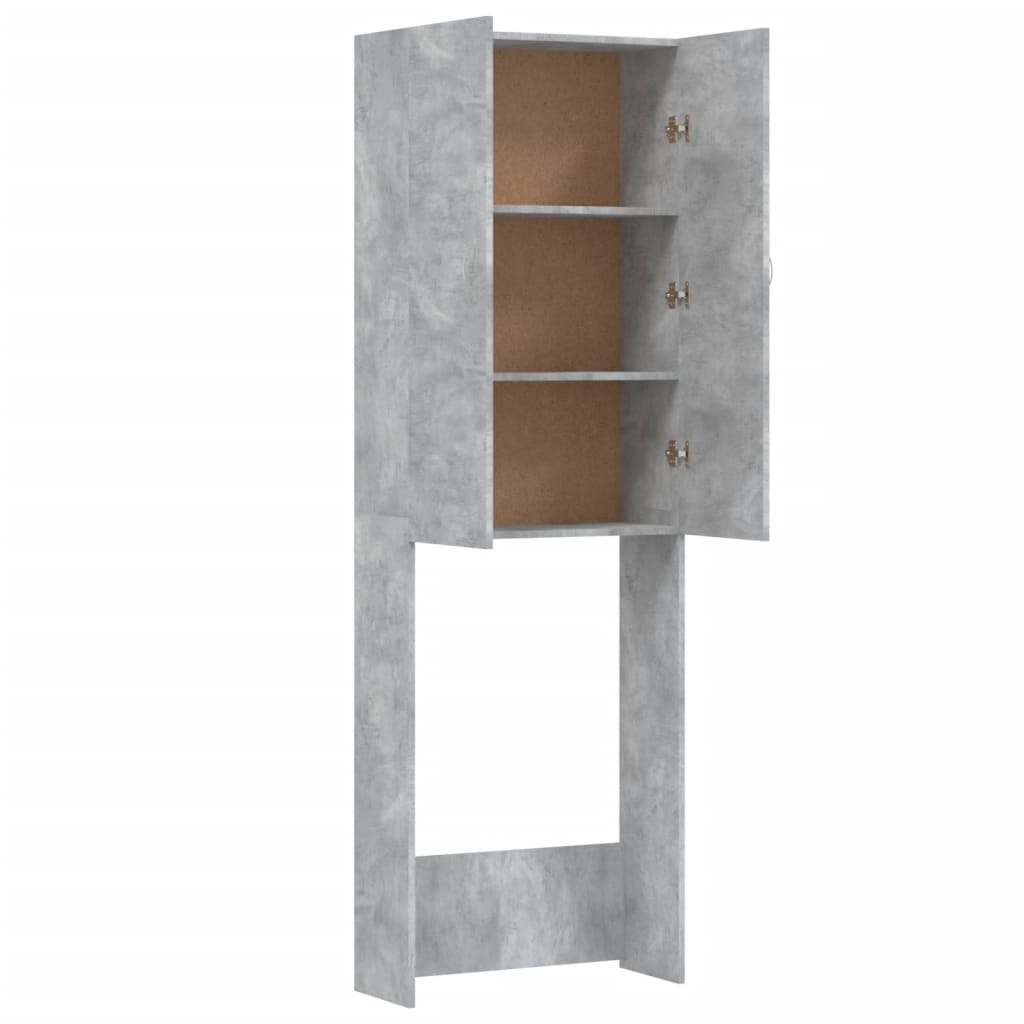 Mobile per Lavatrice Grigio Cemento 64x25,5x190 cm - homemem39