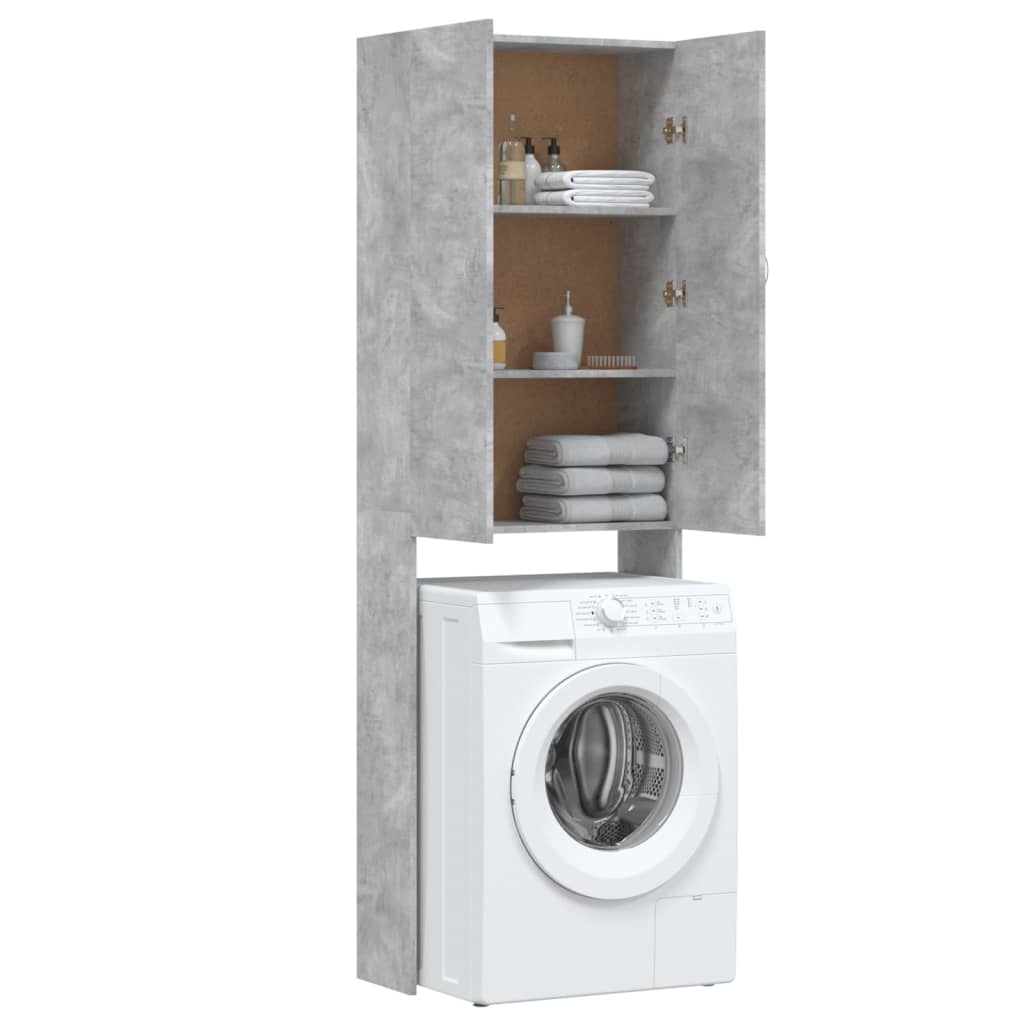 Mobile per Lavatrice Grigio Cemento 64x25,5x190 cm - homemem39