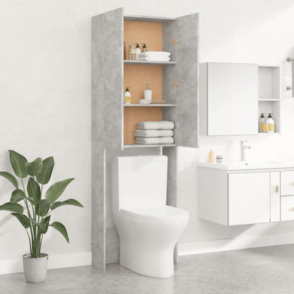 Mobile per Lavatrice Grigio Cemento 64x25,5x190 cm - homemem39