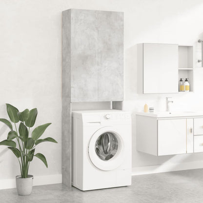 Mobile per Lavatrice Grigio Cemento 64x25,5x190 cm - homemem39