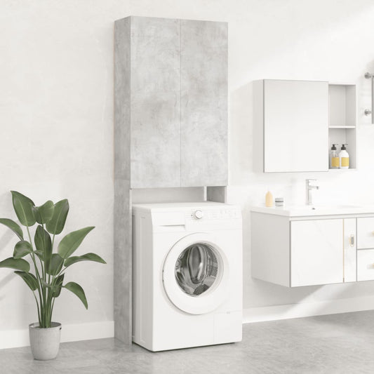 Mobile per Lavatrice Grigio Cemento 64x25,5x190 cm - homemem39