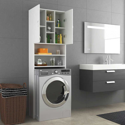 Mobile per Lavatrice Bianco 64x25,5x190 cm | homemem39