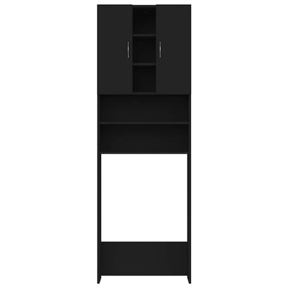 Mobile per Lavatrice Nero 64x25,5x190 cm - homemem39