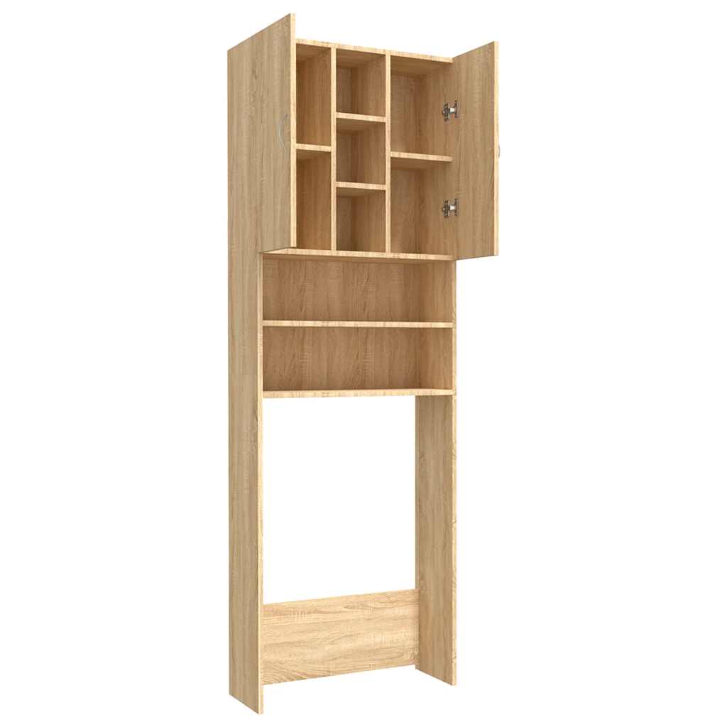 Mobile per Lavatrice Rovere Sonoma 64x25,5x190 cm - homemem39
