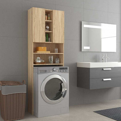 Mobile per Lavatrice Rovere Sonoma 64x25,5x190 cm - homemem39