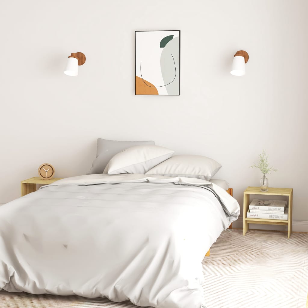 Comodino 40x30,5x40 cm in Legno Massello di Pino - homemem39