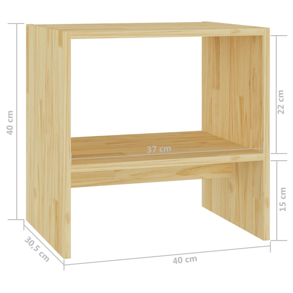 Comodini 2 pz 40x30,5x40 cm in Legno Massello di Pino | homemem39