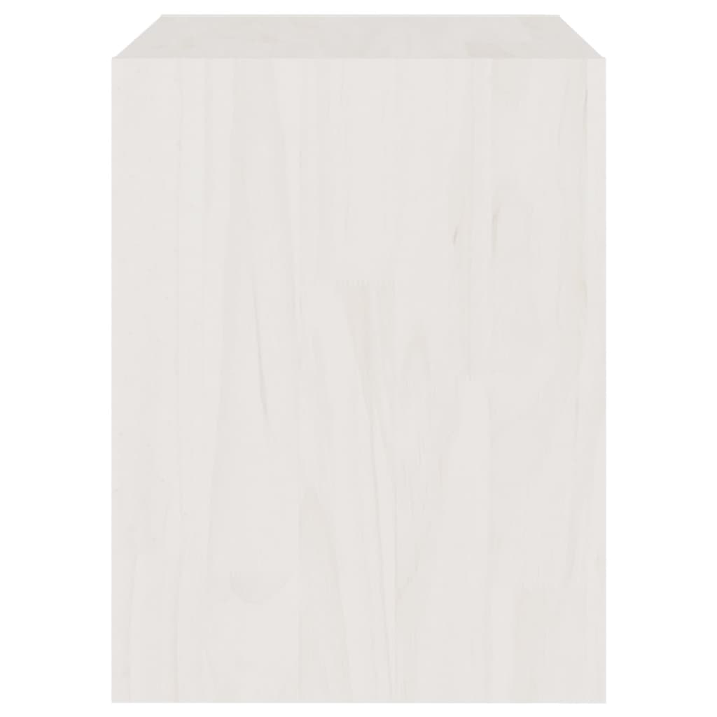 Comodini 2 pz Bianchi 40x30,5x40 cm in Legno Massello di Pino - homemem39