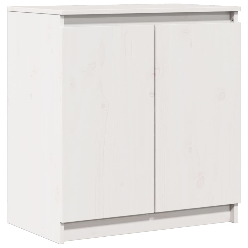 Armadietto Bianco 60x36x65 cm in Legno Massello di Pino - homemem39