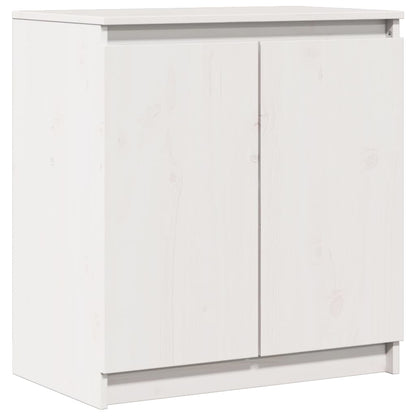 Armadietto Bianco 60x36x65 cm in Legno Massello di Pino - homemem39