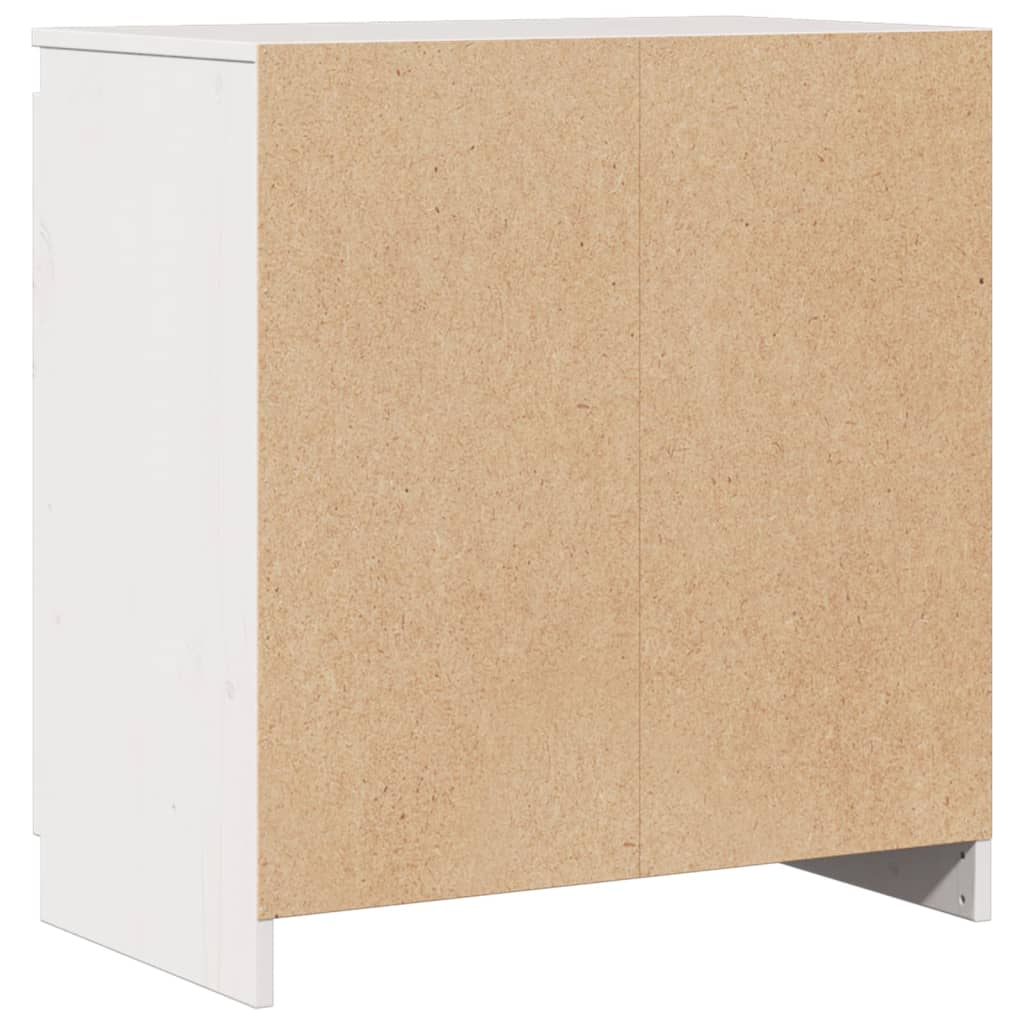 Armadietto Bianco 60x36x65 cm in Legno Massello di Pino - homemem39