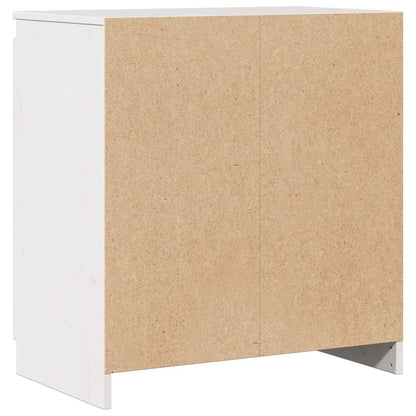 Armadietto Bianco 60x36x65 cm in Legno Massello di Pino - homemem39