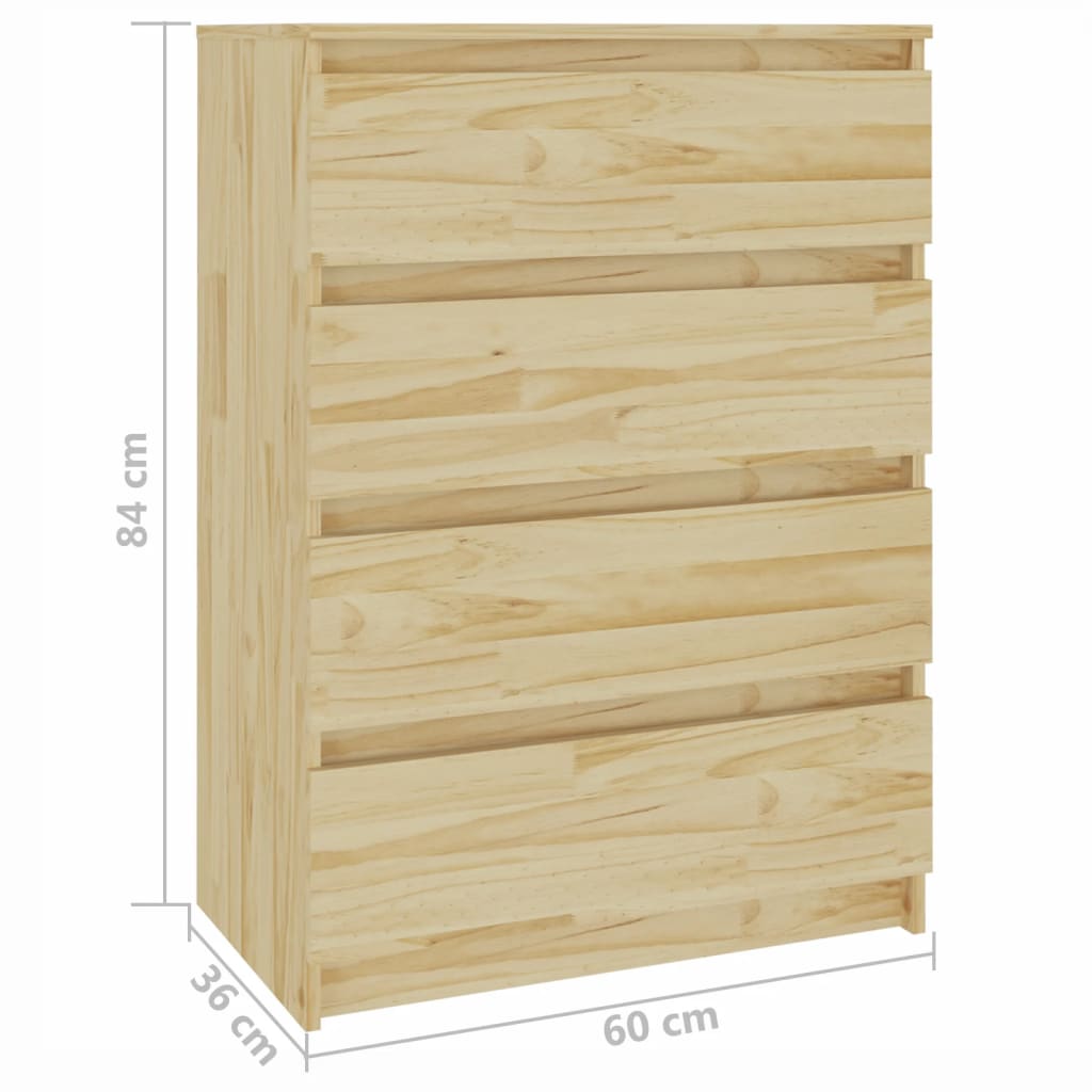 Armadietto 60x36x84 cm in Legno Massello di Pino - homemem39