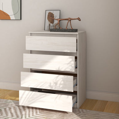 Credenza Bianca 60x36x84 cm in Legno Massello di Pino - homemem39