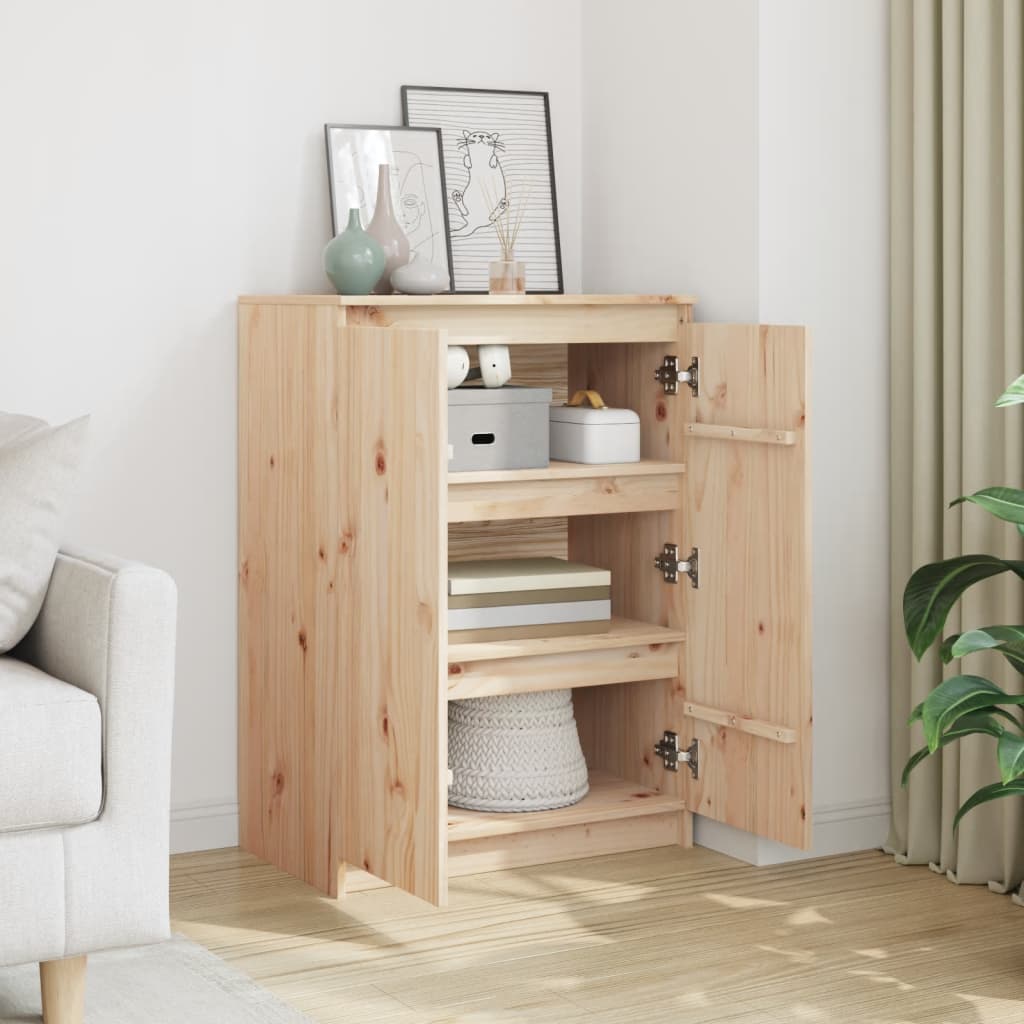 Credenza 60x36x84 cm in Legno Massello di Pino