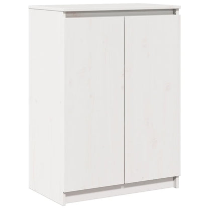Credenza Bianca 60x36x84 cm in Legno Massello di Pino - homemem39