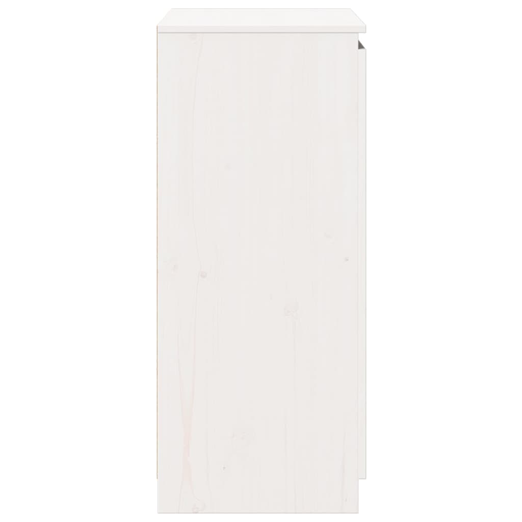 Credenza Bianca 60x36x84 cm in Legno Massello di Pino - homemem39