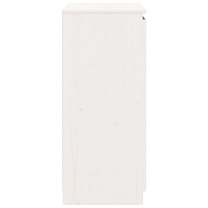 Credenza Bianca 60x36x84 cm in Legno Massello di Pino - homemem39