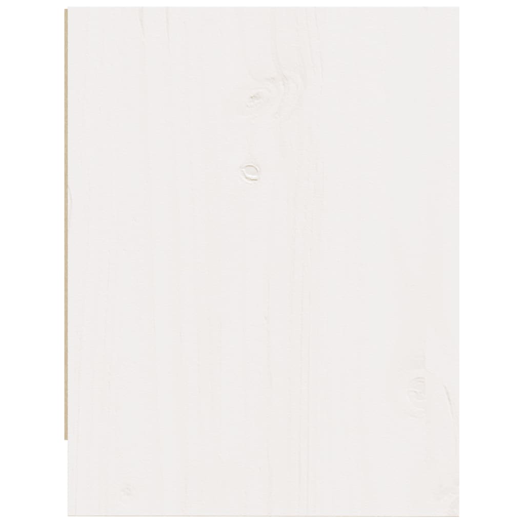 Comodino Bianco 40x30,5x40 cm in Legno Massello di Pino - homemem39