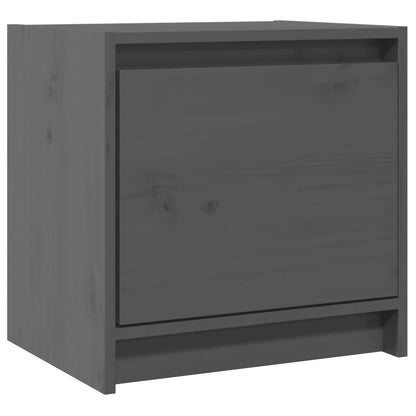 Comodini 2 pz Grigi 40x30,5x40 cm in Legno Massello di Pino - homemem39