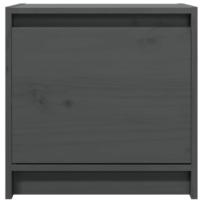 Comodini 2 pz Grigi 40x30,5x40 cm in Legno Massello di Pino - homemem39