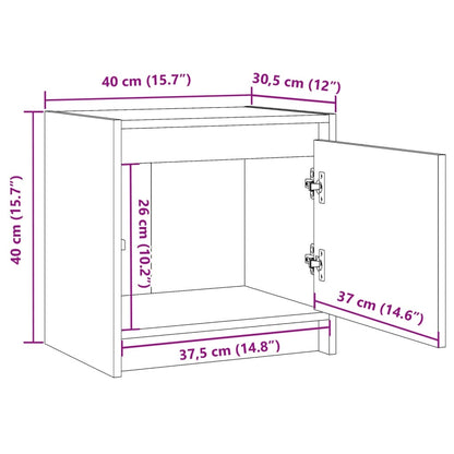 Comodini 2 pz Ambra 40x30,5x40 cm in Legno Massello di Pino - homemem39