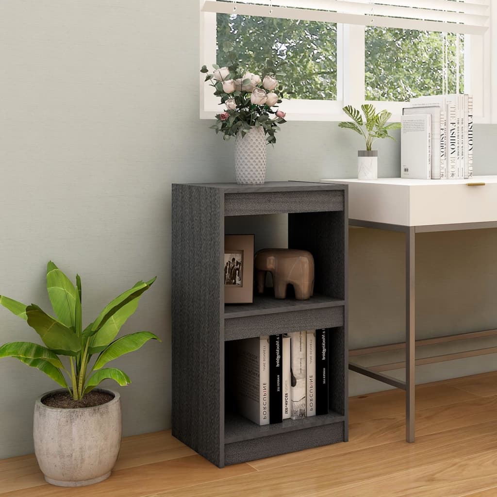 Libreria Grigia 40x30x71,5 cm in Legno Massello di Pino | homemem39
