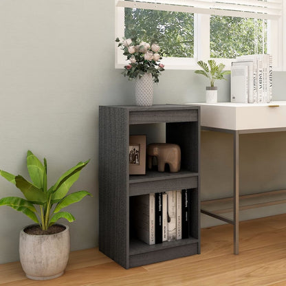Libreria Grigia 40x30x71,5 cm in Legno Massello di Pino | homemem39