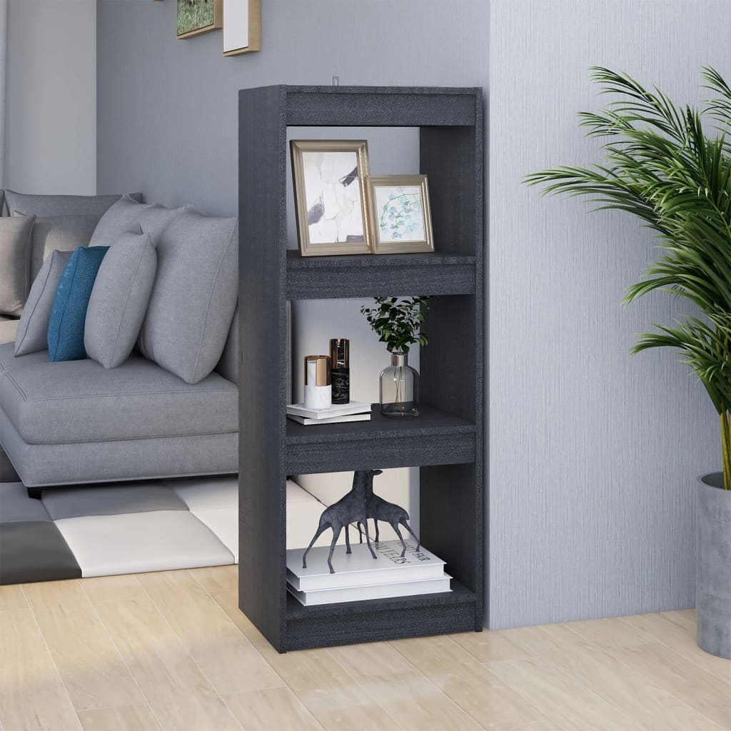 Libreria/Divisorio Grigio 40x30x103,5 cm Legno Massello di Pino | homemem39